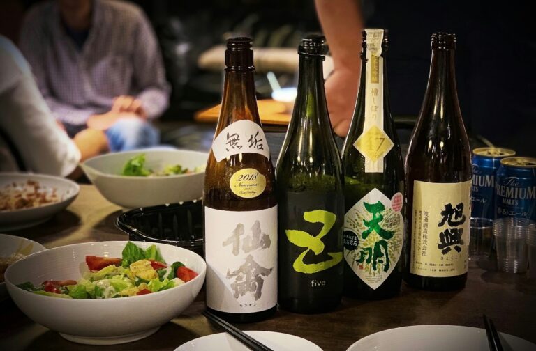 Mirin and sake Japanese cooking condiments